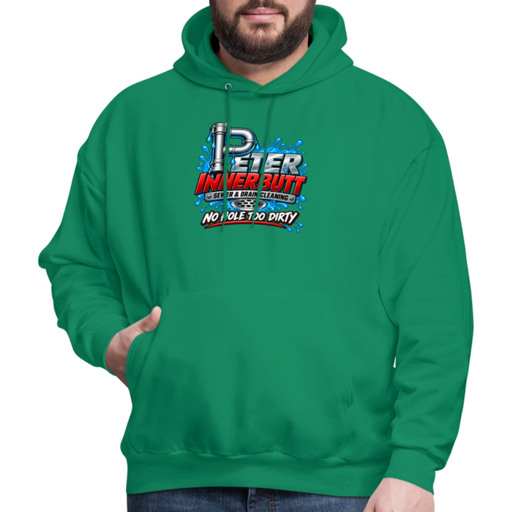 Peter Innerbutt No Hole Too Dirty Funny Adult Humor Hoodie Color: Heather Gray