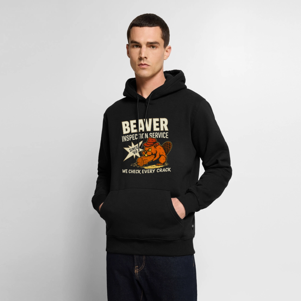 Beaver Inspection Service Adult Humor Premium Hoodie Color: Black