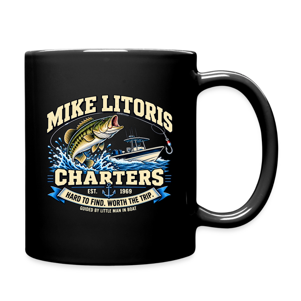Mike Litoris Fishing Charters Black Coffee Mug Color: Black