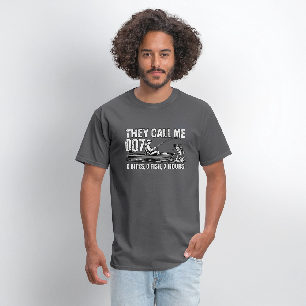 They Call Me 007 Funny Fishing T-Shirt Color: Navy