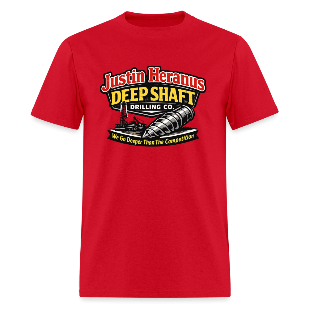 Justin Heranus Deep Shaft Drilling T-Shirt Color: Red