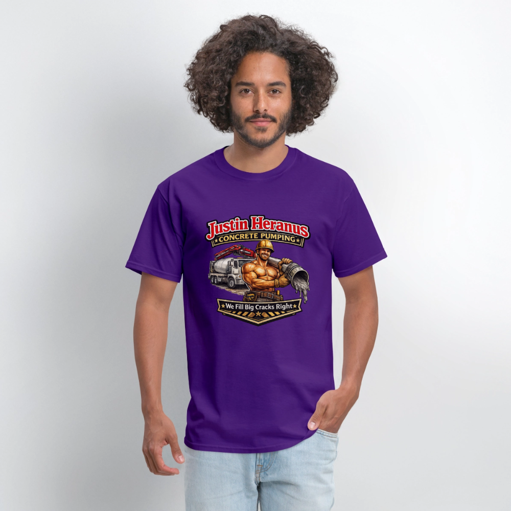 Justin Heranus Concrete Pumping T-Shirt - purple