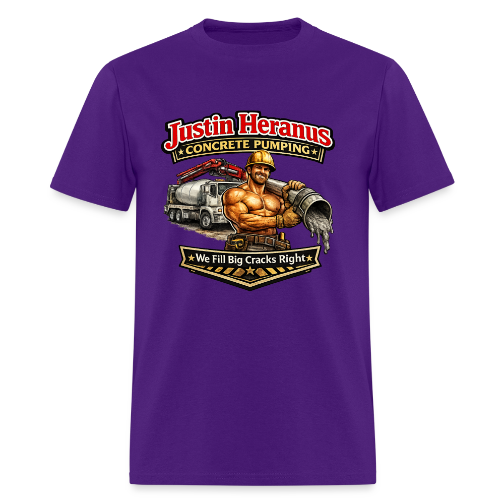 Justin Heranus Concrete Pumping T-Shirt - purple