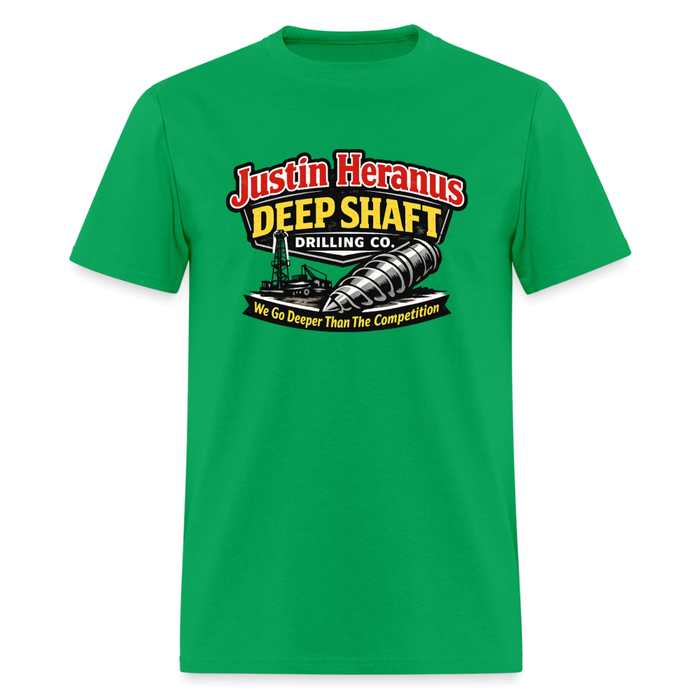 Justin Heranus Deep Shaft Drilling T-Shirt Color: Bright Green