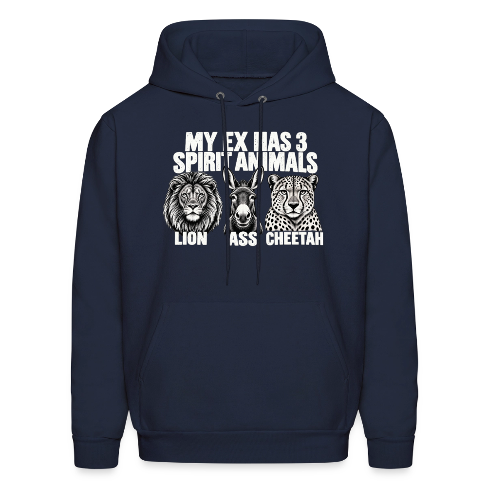 My Ex Has Three Spirit Animals Hoodie - navy