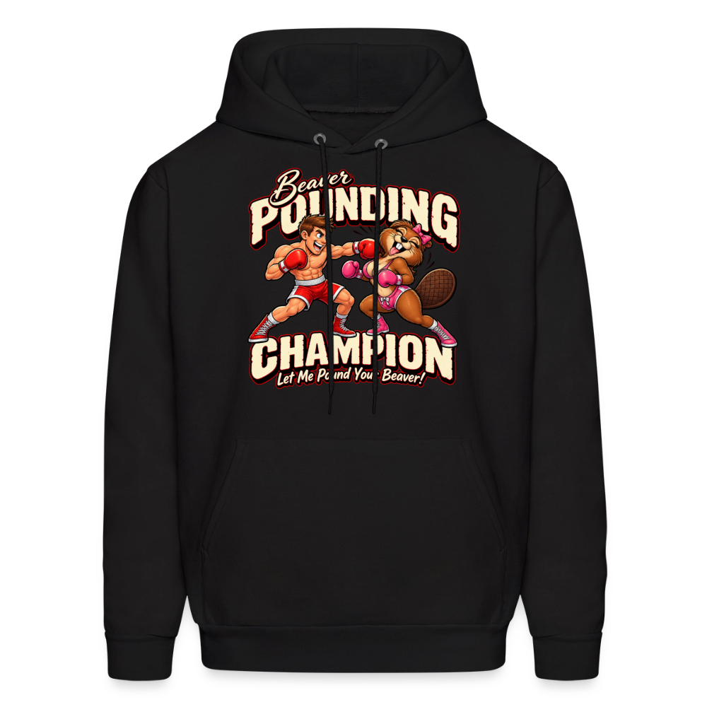 Beaver Pounding Champion Hoodie - black