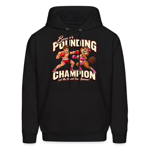 Beaver Pounding Champion Hoodie - black