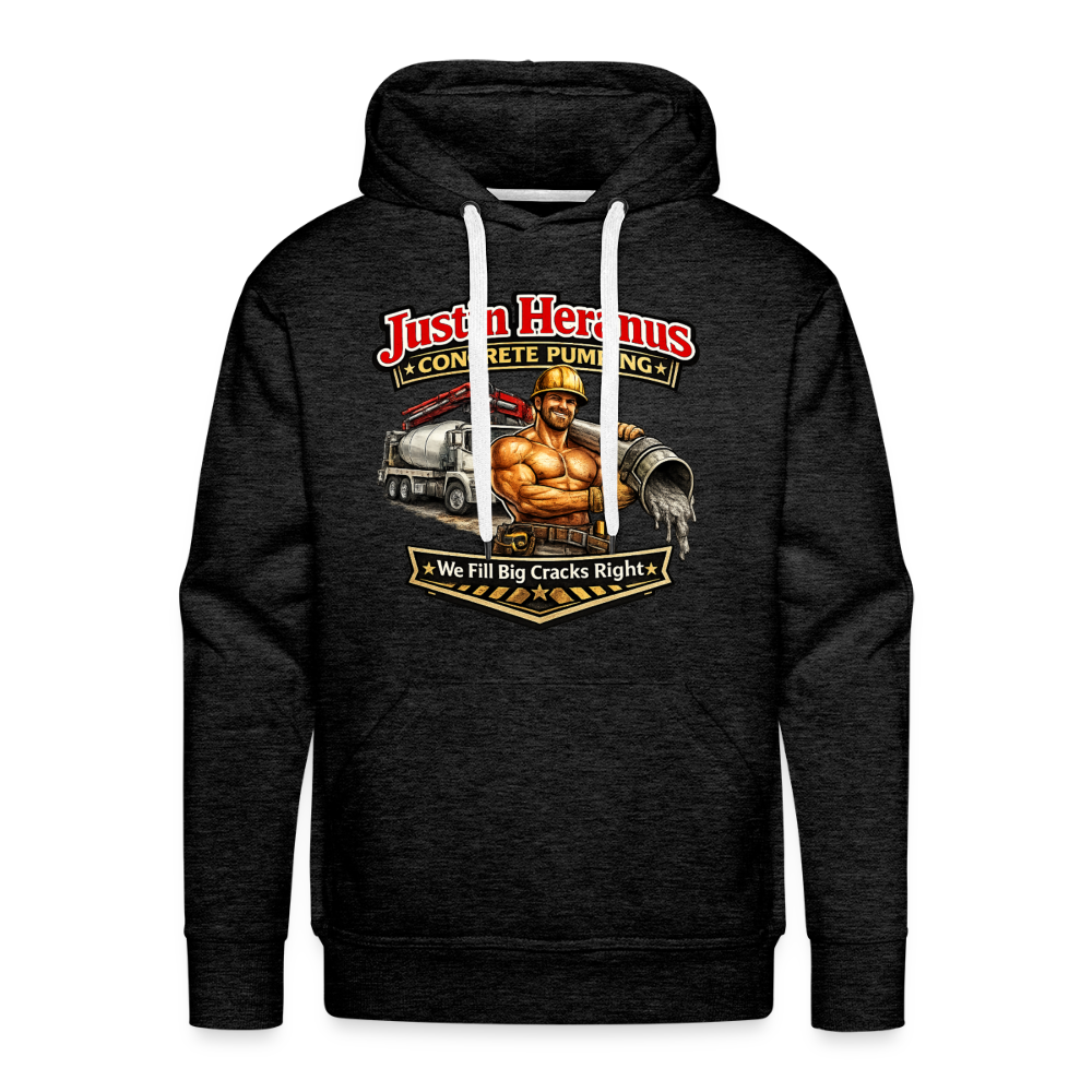 Justin Heranus Concrete Pumping Premium Hoodie - charcoal grey