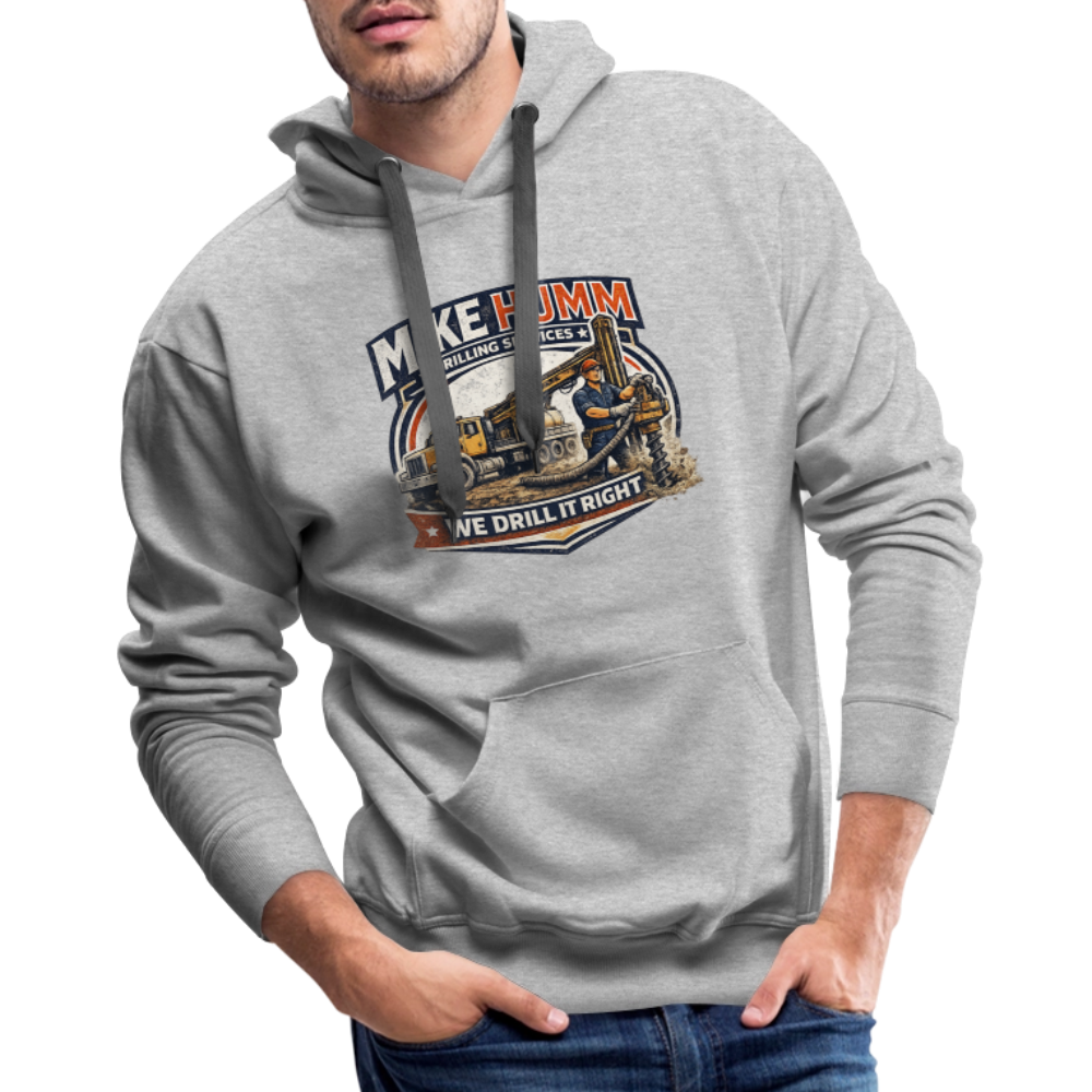 Mike Humm Drilling Service Funny Premium Hoodie - heather grey