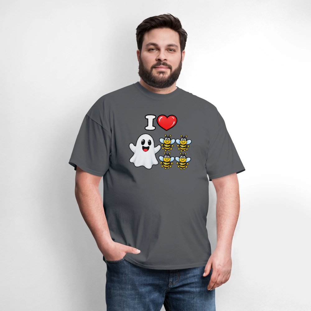 I Heart Boo Bees Funny Halloween T-Shirt Color: Navy