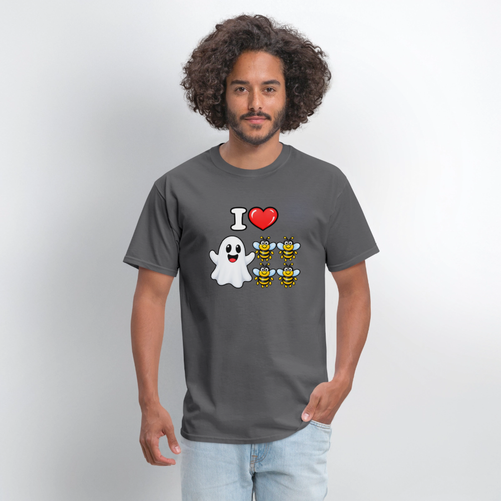 I Heart Boo Bees Funny Halloween T-Shirt Color: Navy