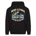 Mike Litoris Fishing Charters Hoodie Color: Black