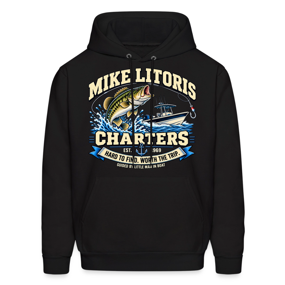 Mike Litoris Fishing Charters Hoodie Color: Black