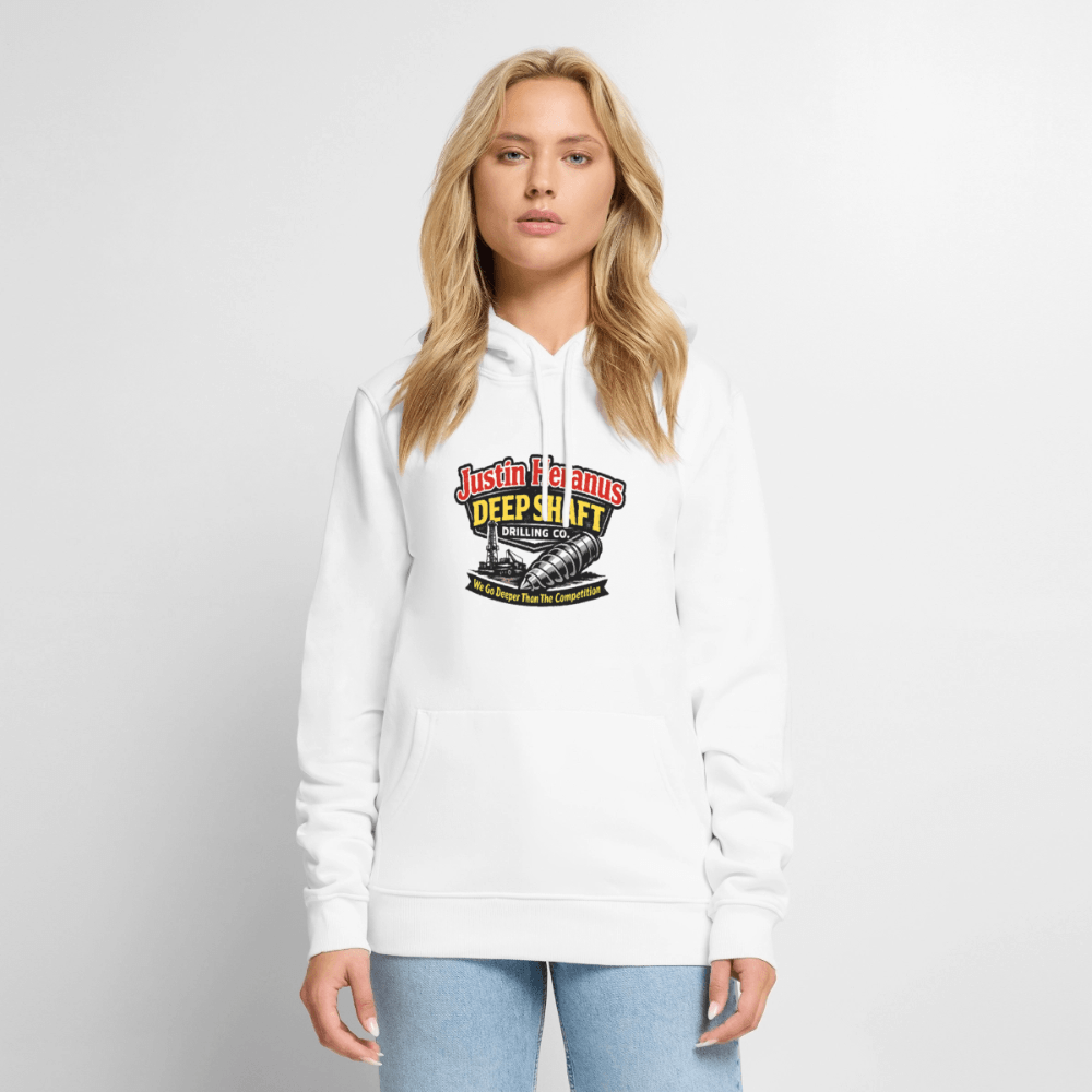 Justin Heranus Deep Shaft Drilling Premium Hoodie Color: White