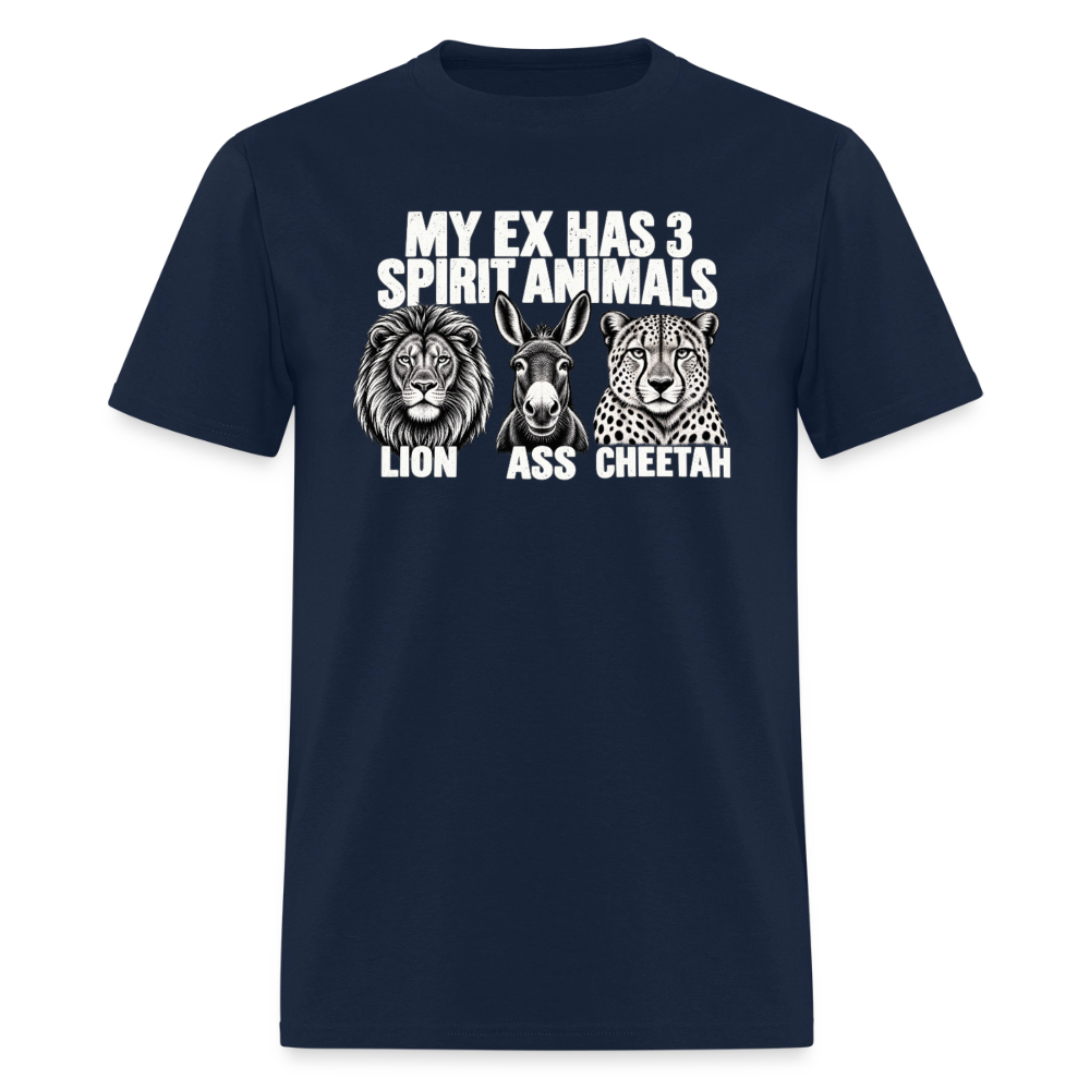 My Ex Has Three Spirit Animals T-Shirt - navy