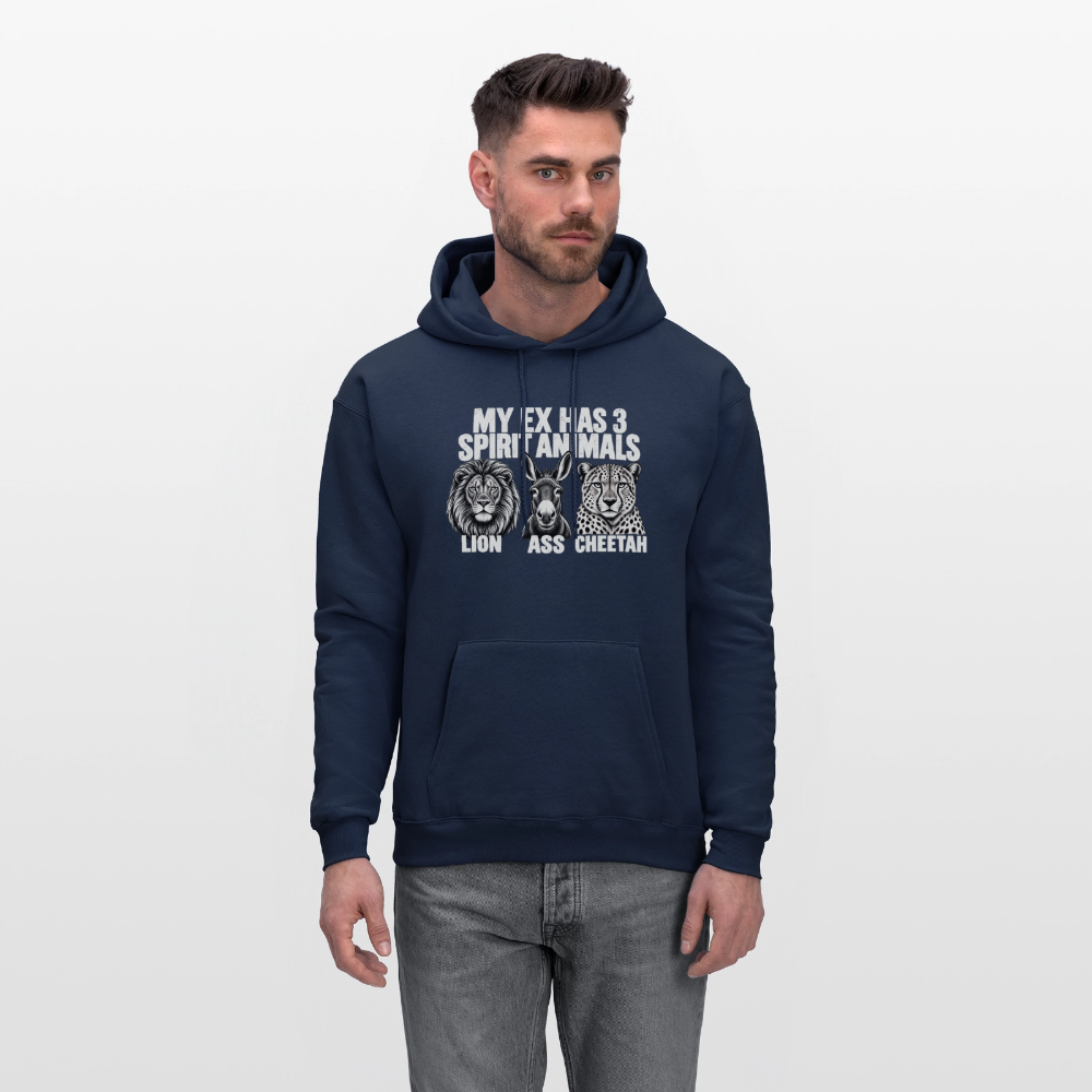 My Ex Has Three Spirit Animals Hoodie - navy