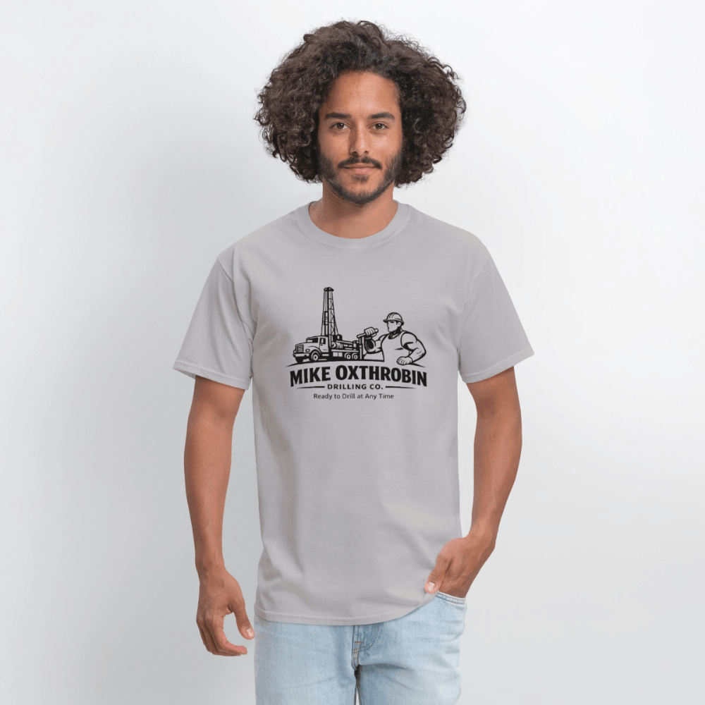 Mike Oxthrobin Drilling Co Funny T-Shirt Color: Rock