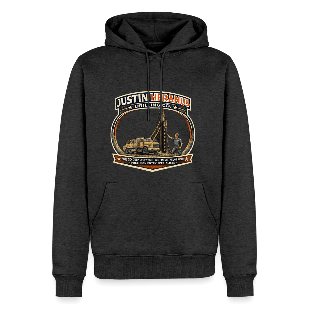Justin Heranus Drilling Company Premium Hoodie Color: Heather Anthracite
