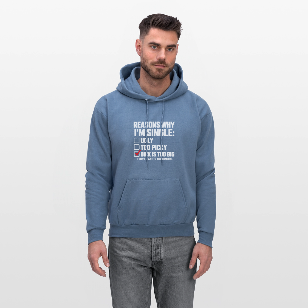 Reasons Why I'm Single Funny Adult Humor Hoodie – Dirty Joke Graphic Color: Black