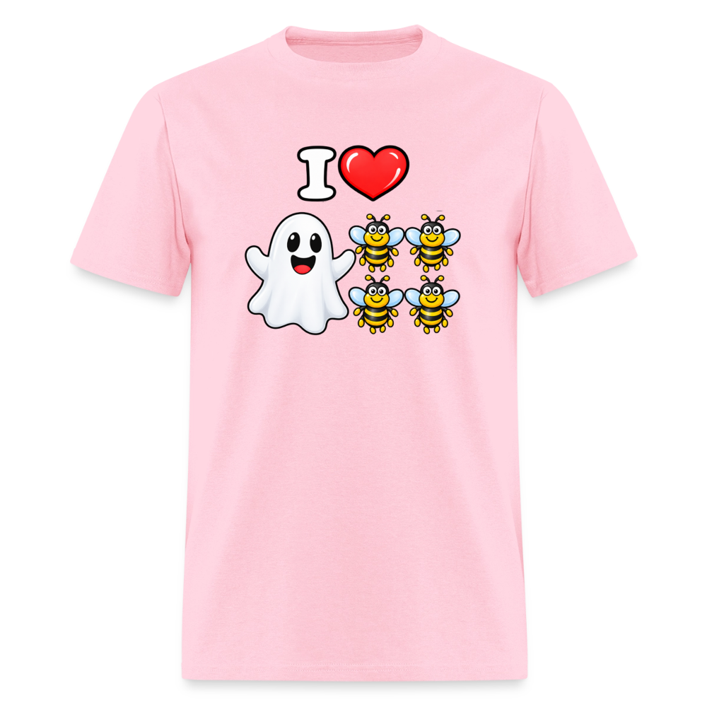 I Heart Boo Bees Funny Halloween T-Shirt Color: Pink