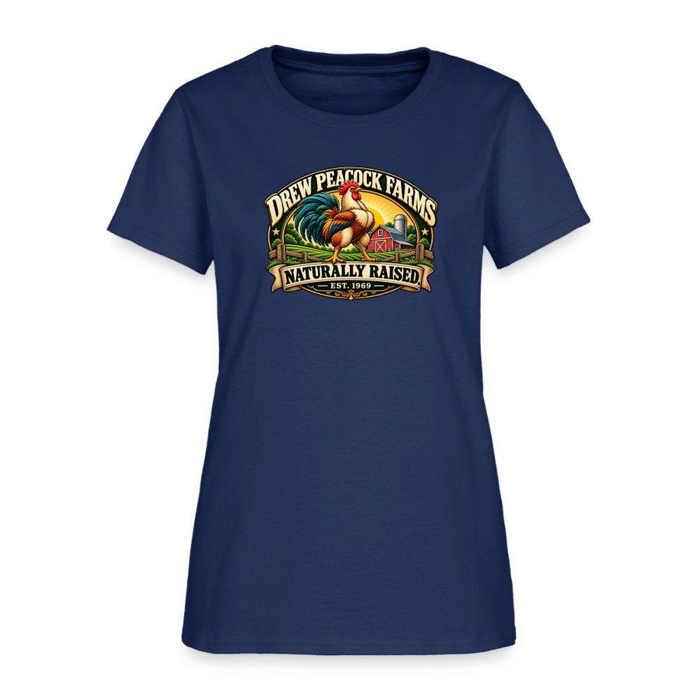 Drew Peacock Farms Women's T-Shirt -  blue dusk