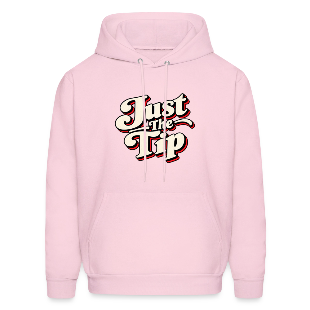 Just The Tip Funny Adult Humor Hoodie Color: Pale Pink