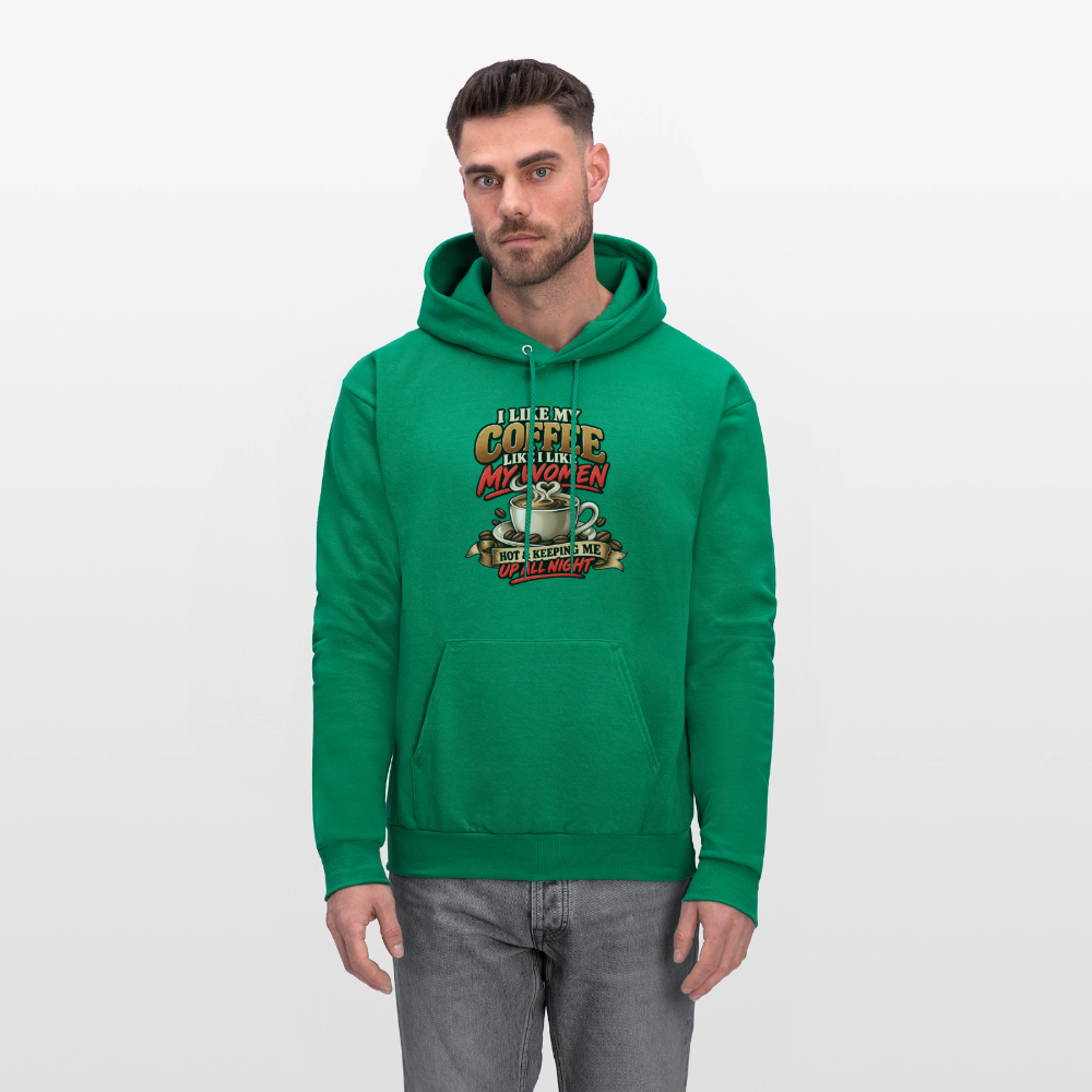 I Like My Coffee Like I Like My Women — Hot &amp; Keeping Me Up All Night Hoodie Color: Charcoal Grey