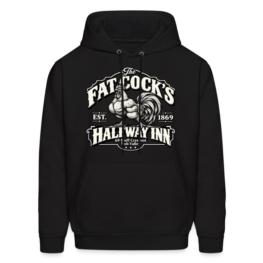 Fat Cock’s Halfway Inn Hoodie Color: Black
