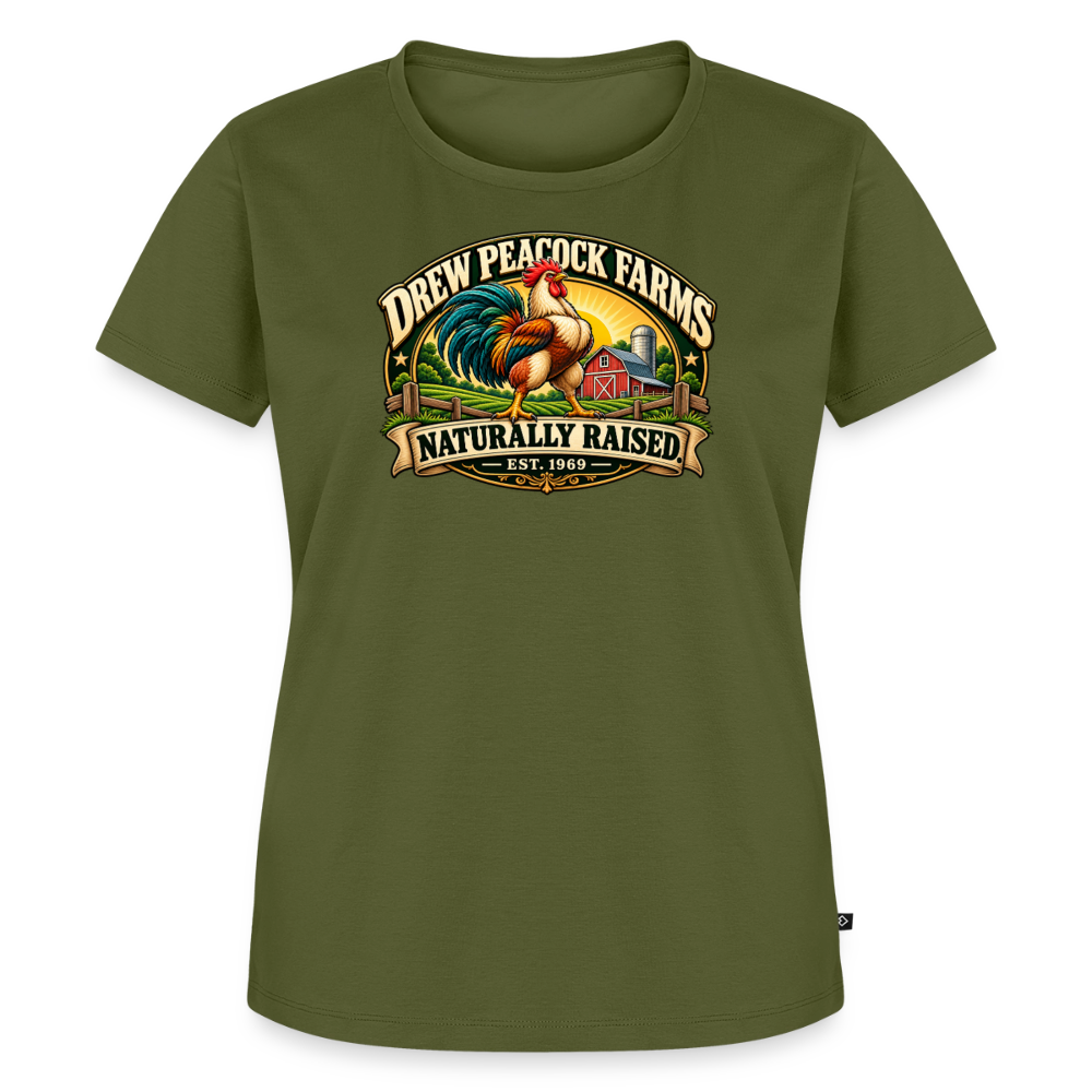Drew Peacock Farms Women’s Premium T-Shirt - khaki green 