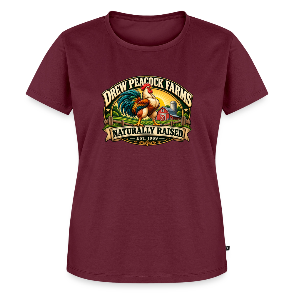 Drew Peacock Farms Women’s Premium T-Shirt - burgundy