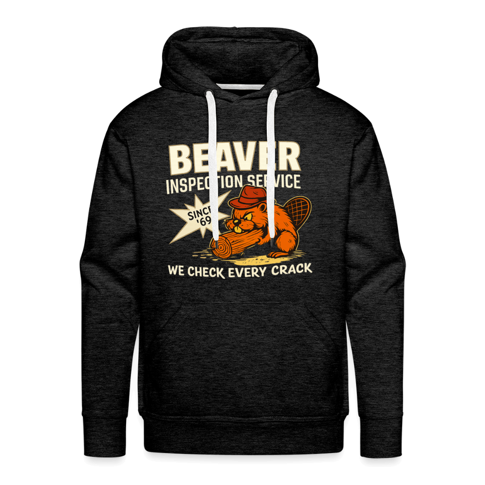 Beaver Inspection Service Adult Humor Premium Hoodie Color: Heather Gray
