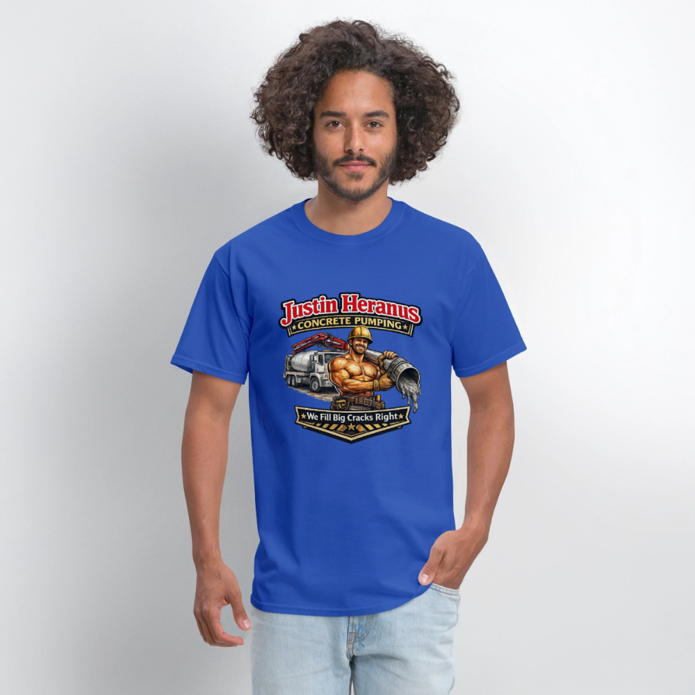 Justin Heranus Concrete Pumping T-Shirt - royal blue