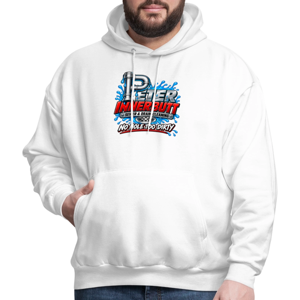 Peter Innerbutt No Hole Too Dirty Funny Adult Humor Hoodie Color: Heather Gray