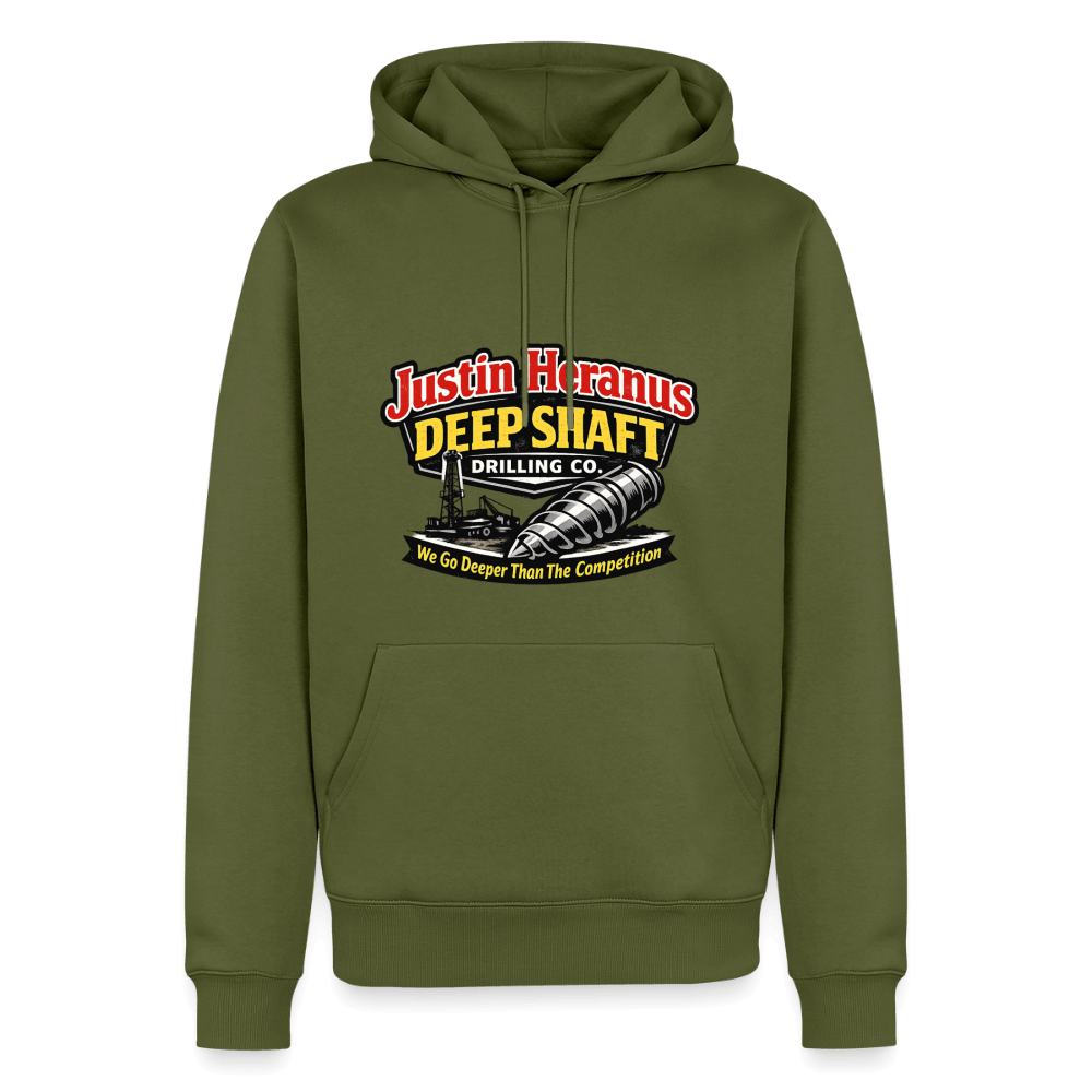 Justin Heranus Deep Shaft Drilling Premium Hoodie Color: Khaki Green