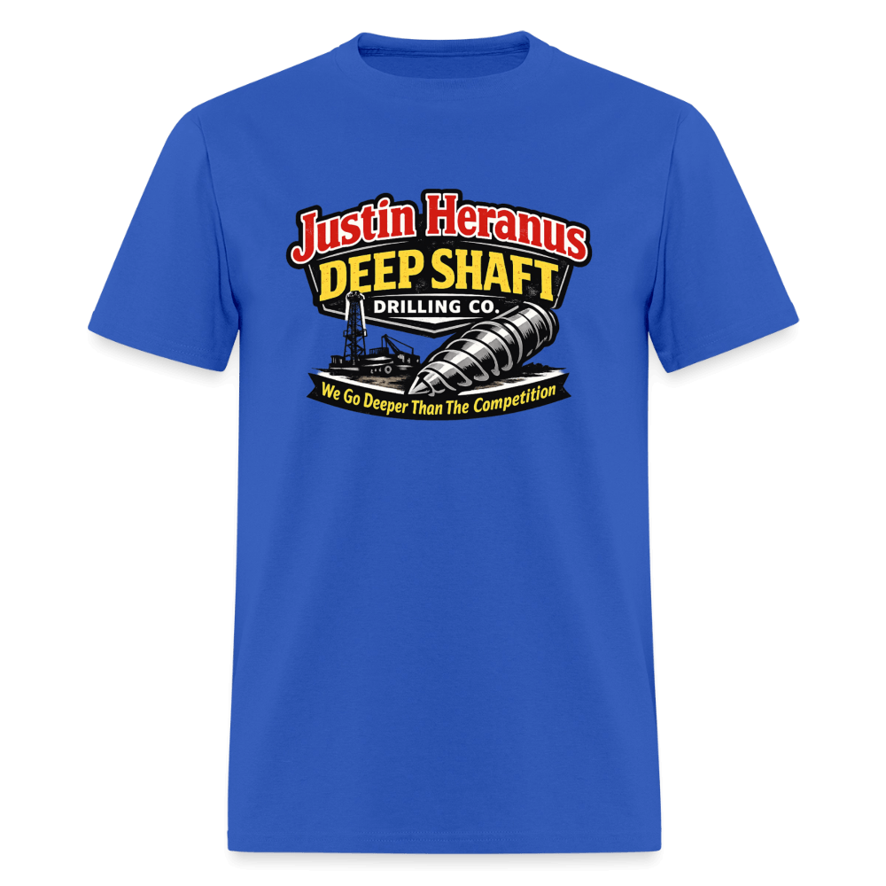 Justin Heranus Deep Shaft Drilling T-Shirt Color: Royal Blue