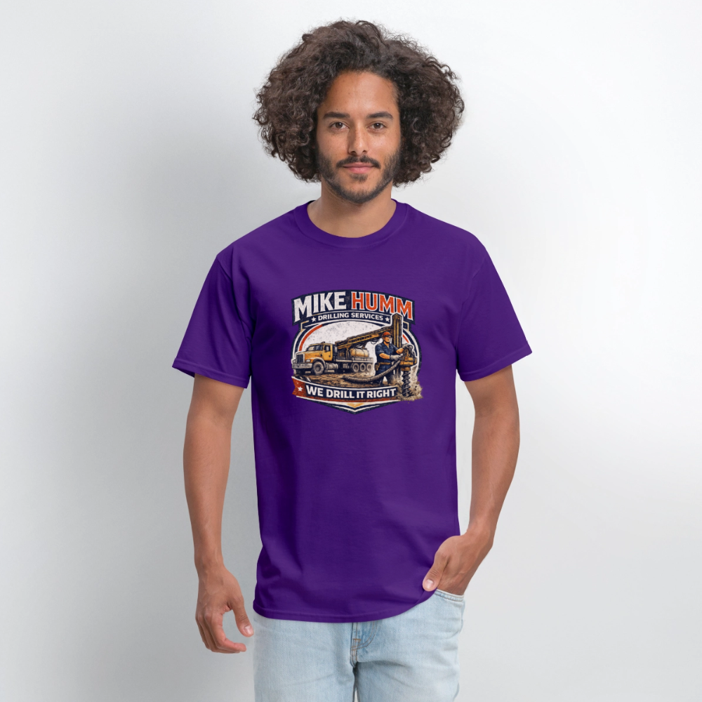 Mike Humm Drilling Service T-Shirt - purple