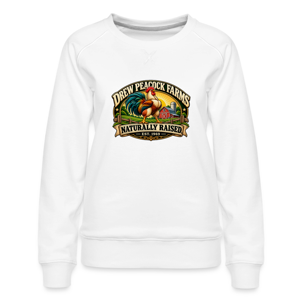 Drew Peacock Farms Women's Premium Sweatshirt - white