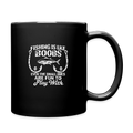 Fishing Is Like Boobs Black Coffee Mug Color: Black