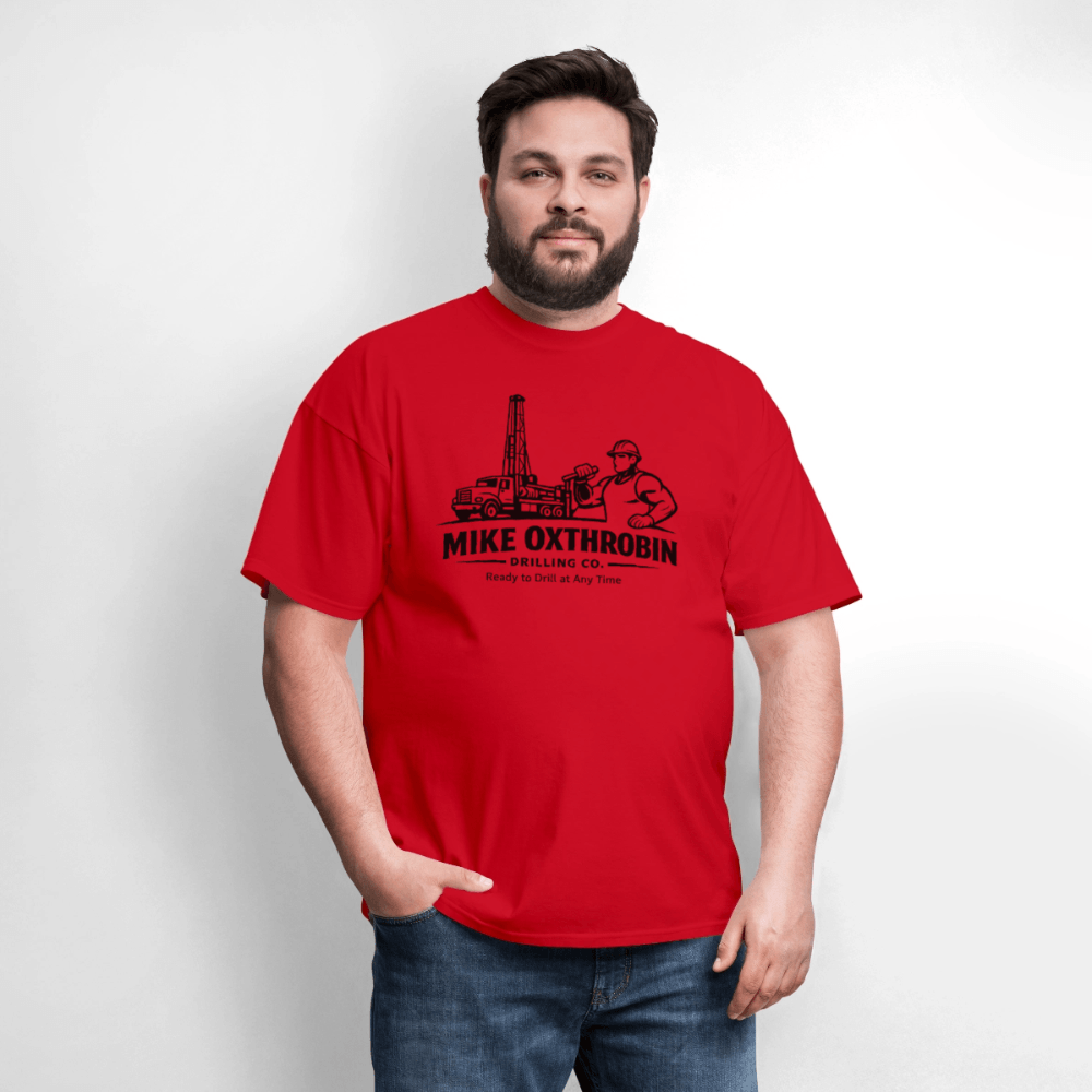 Mike Oxthrobin Drilling Co Funny T-Shirt Color: Rock