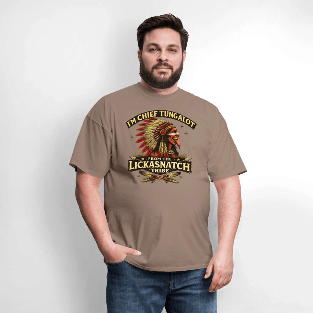 I'm Chief Tungalot From Lickasnatch Tribe T-Shirt Color: Black