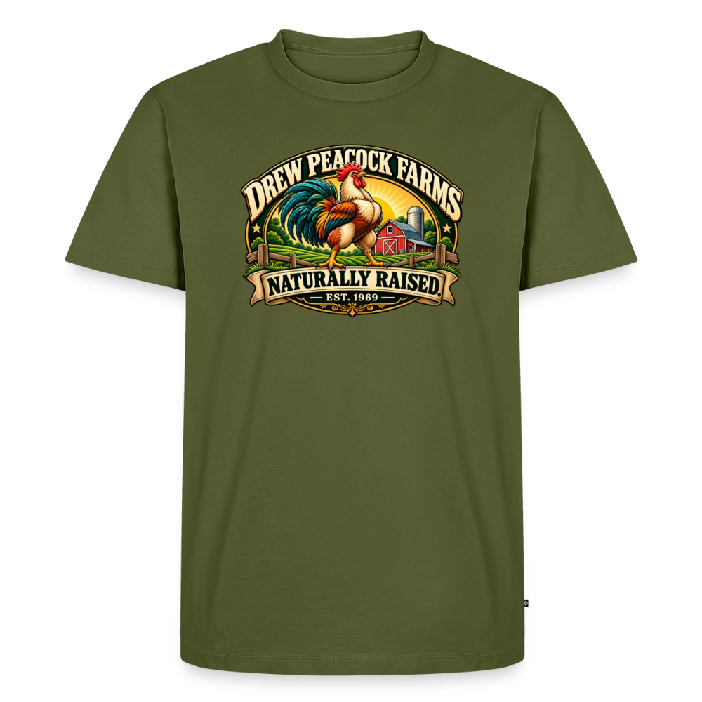 Drew Peacock Farms Premium T-Shirt Color: Khaki Green