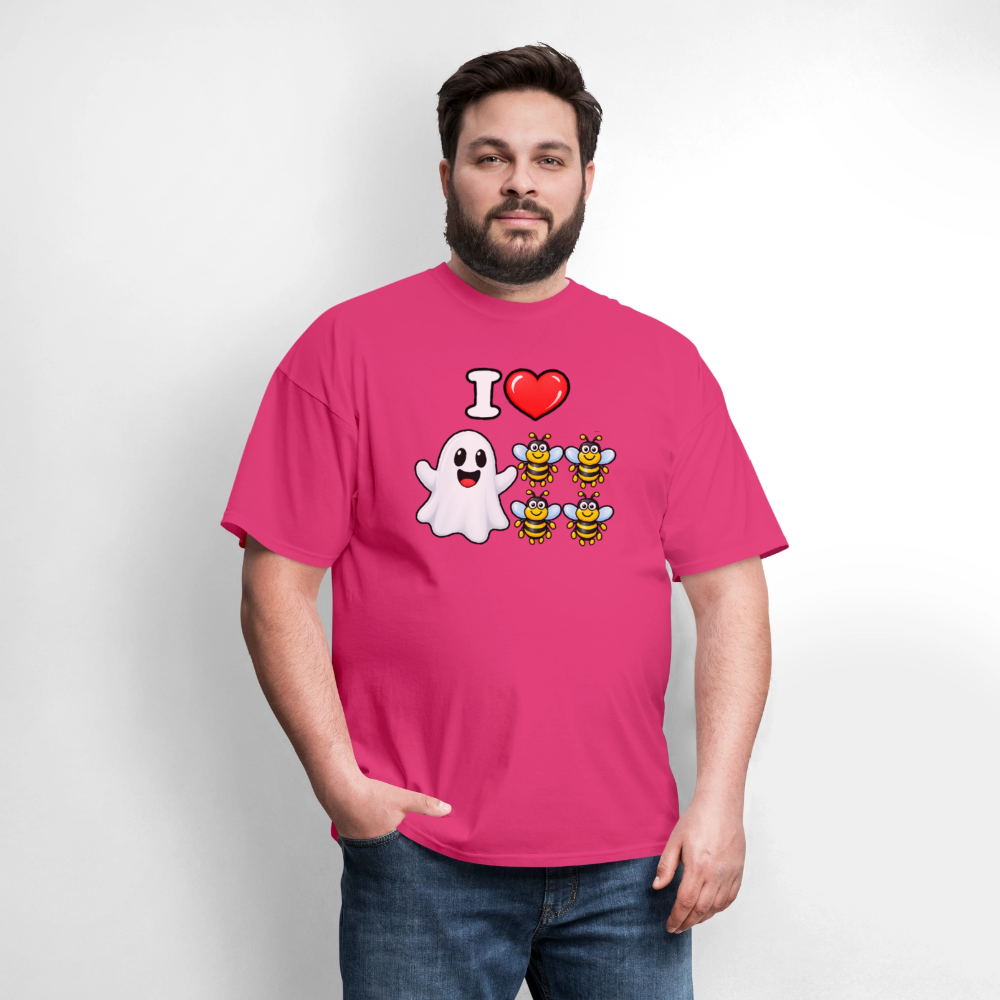 I Heart Boo Bees Funny Halloween T-Shirt Color: Navy