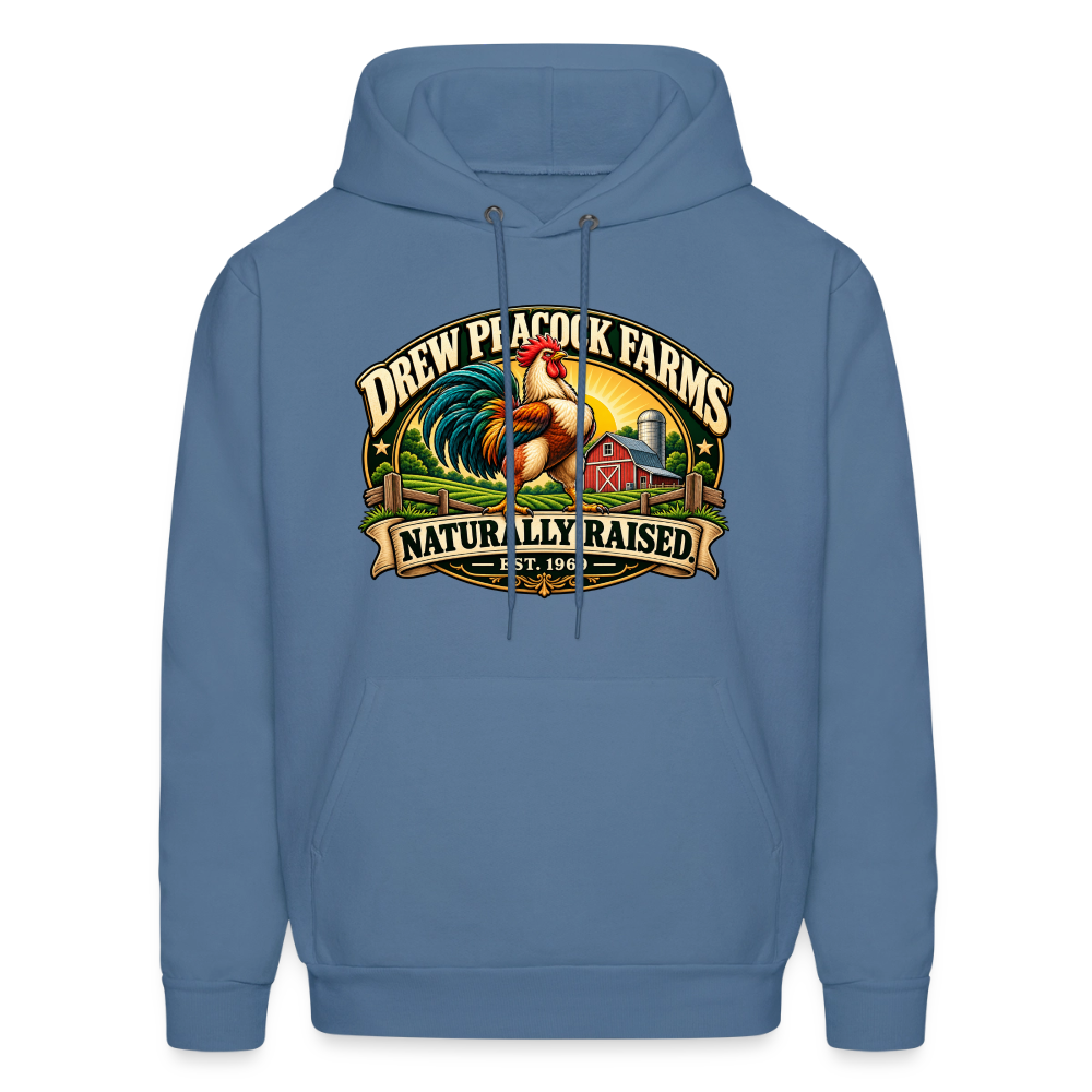 Drew Peacock Farms Hoodie Color: Denim Blue