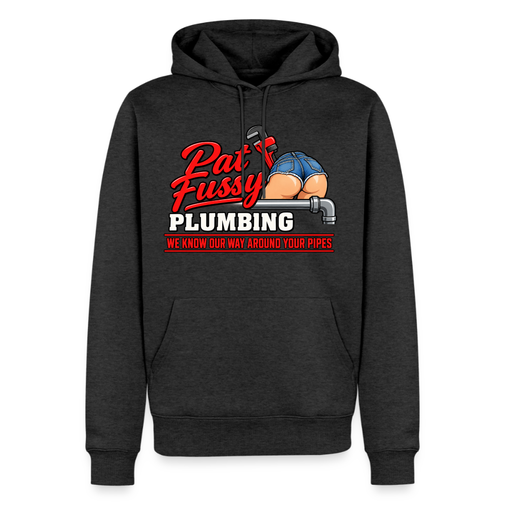 Pat Fussy Plumbing Funny Adult Premium Hoodie Color: heather anthracite