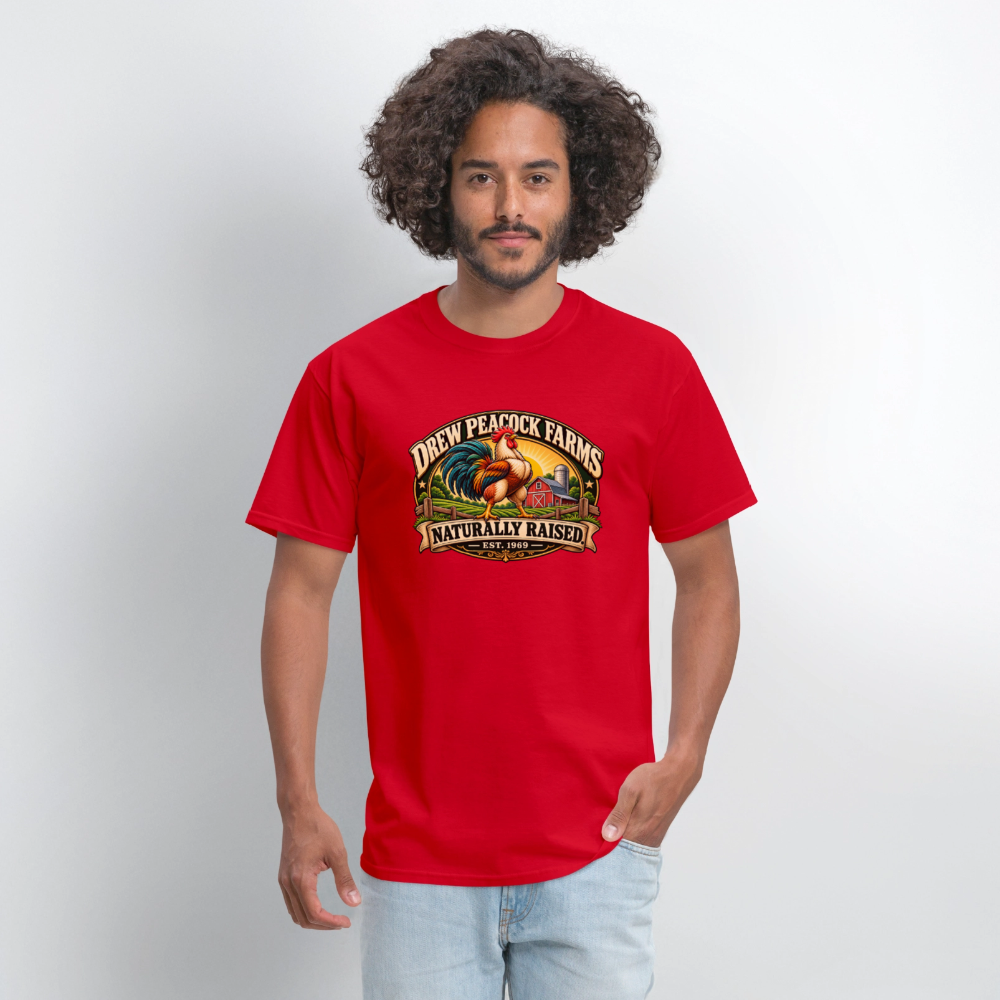 Drew Peacock Farms T-Shirt - red