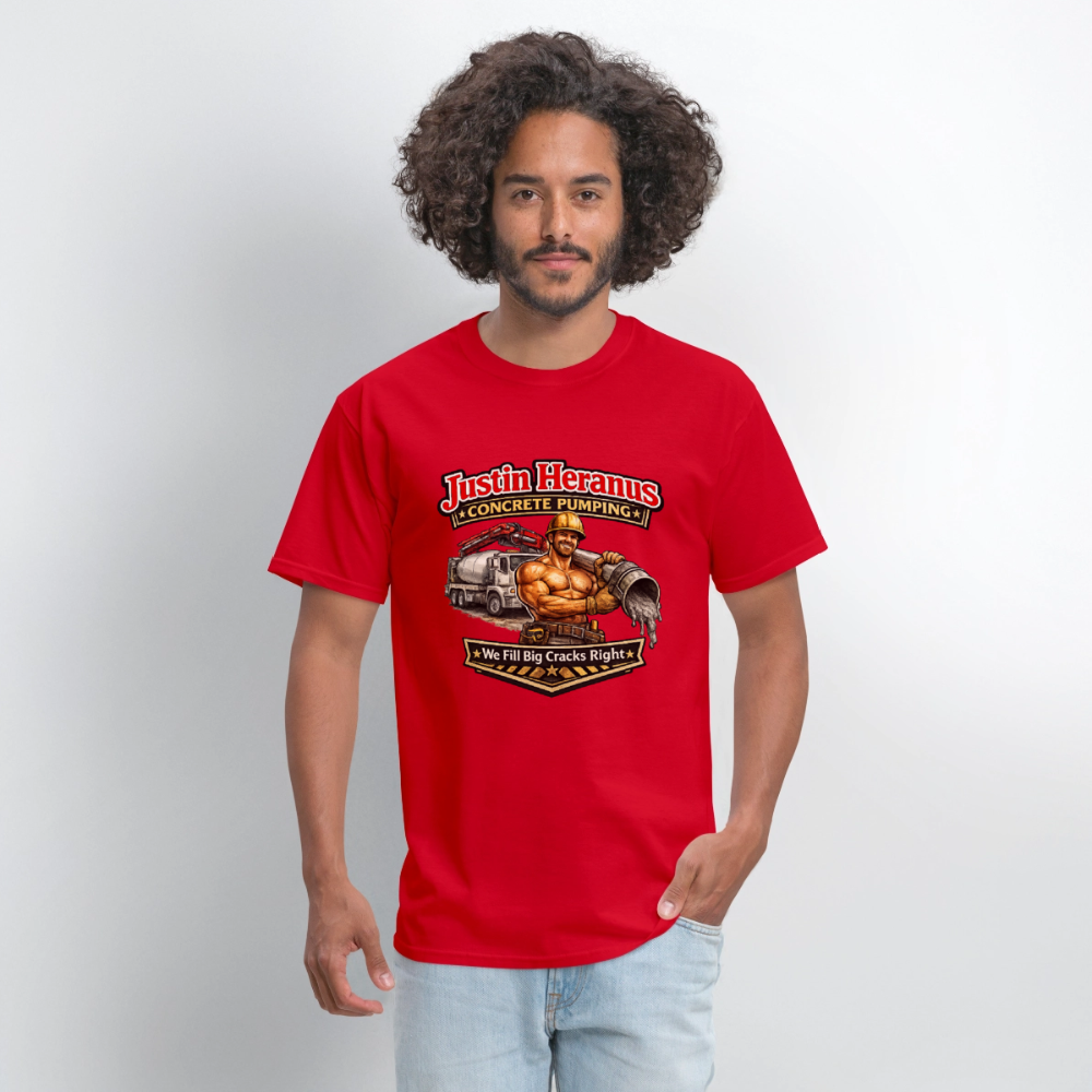 Justin Heranus Concrete Pumping T-Shirt - red