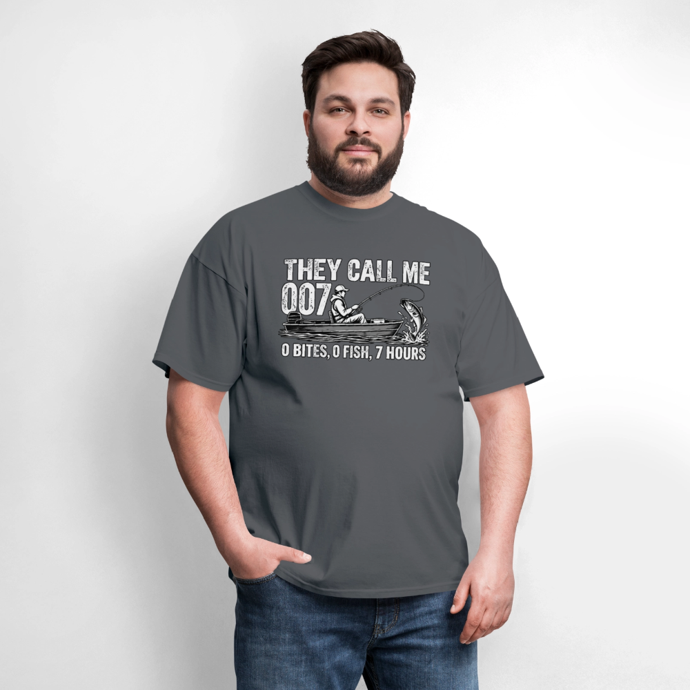 They Call Me 007 Funny Fishing T-Shirt Color: Navy