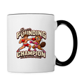 Beaver Pounding Champion Contrast Coffee Mug - white/black
