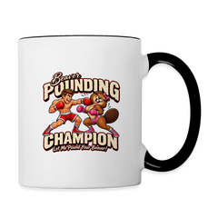 Beaver Pounding Champion Contrast Coffee Mug