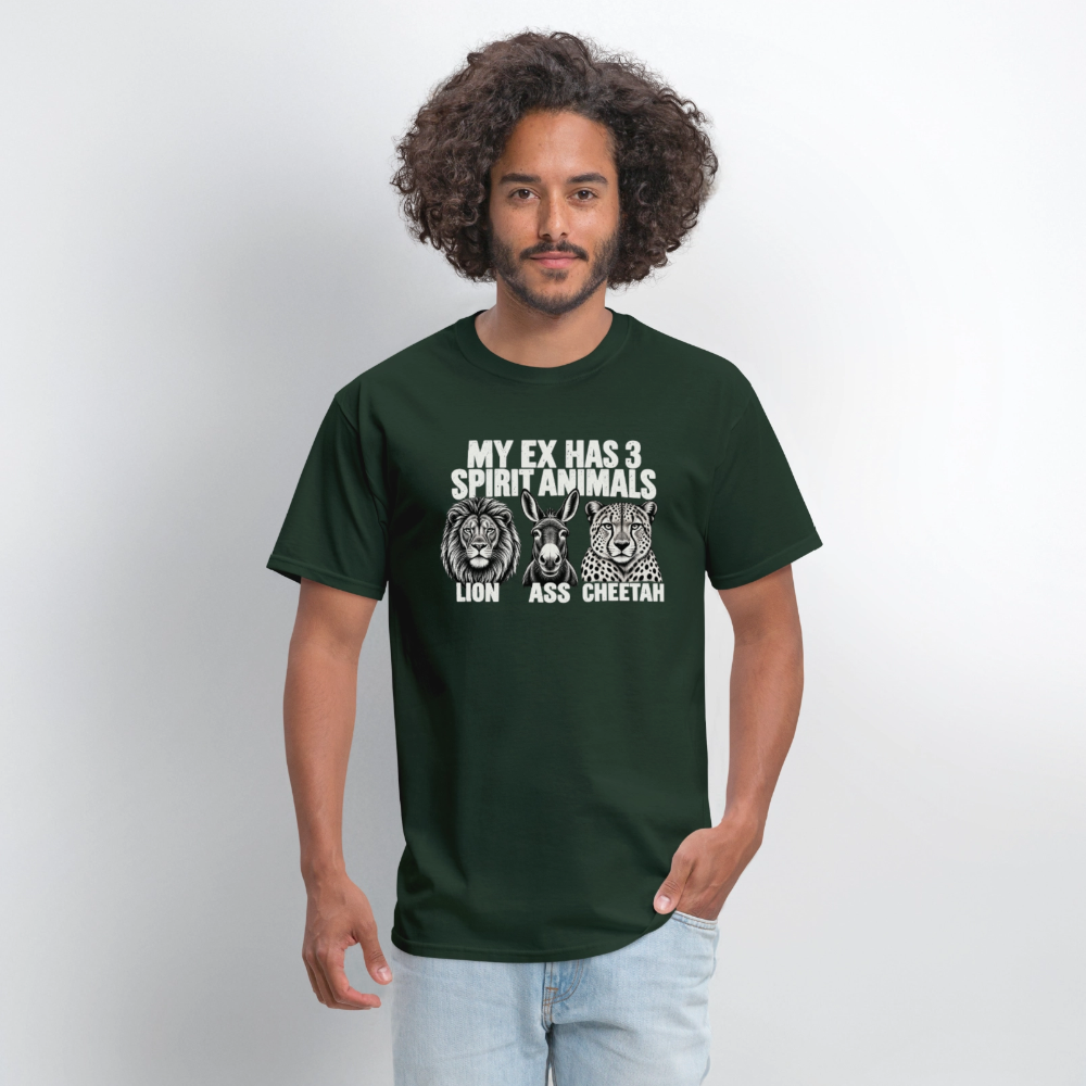 My Ex Has Three Spirit Animals T-Shirt - forest green